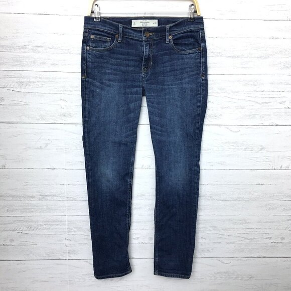Abercrombie & Fitch Straight Leg Jeans Perfect Stretch size 28 length 28" - Picture 1 of 8